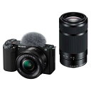 新品 SONY ソニー ミラーレス一眼カメラ レンズ交換式VLOGCAM ZV-E10Y B ダブルズームレンズキット ブラック