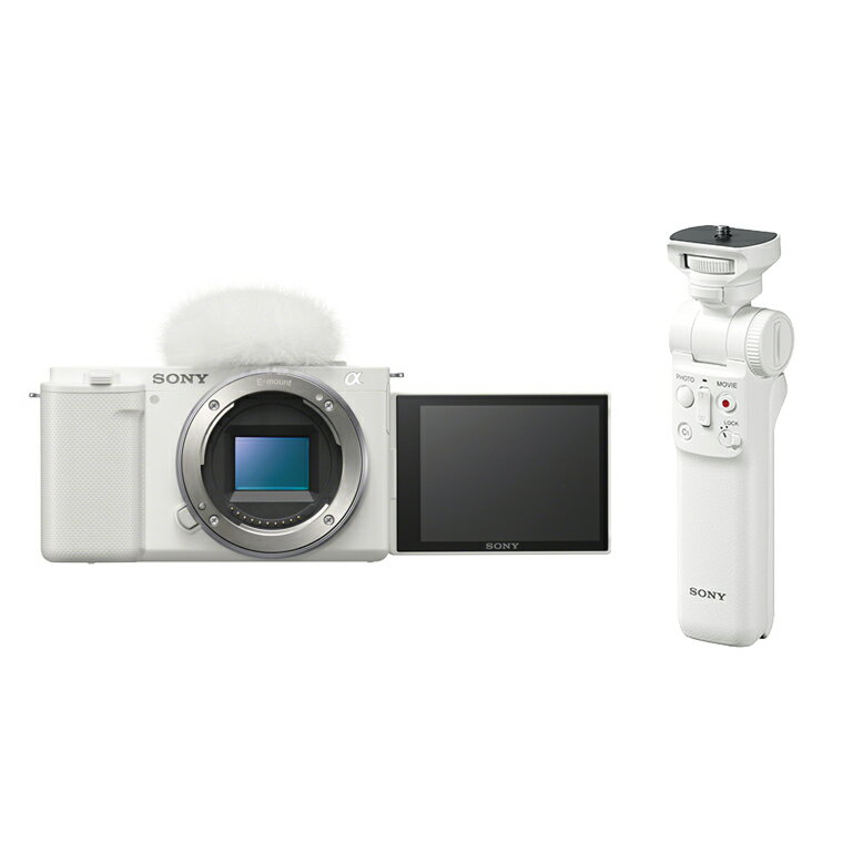 新品 【グリップセット】SONY ソニー ミラーレス一眼カメラ レンズ交換式VLOGCAM ZV-E10 W ボディ ホワイト GP-VPT2BT W ホワイト シューティンググリップ付