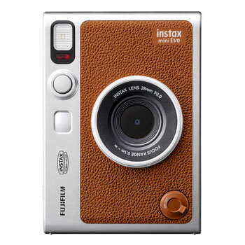 Rakuten - 【新品】フジフイルム ハイブリッドインスタントカメラ チェキ instax mini Evo ブラウン USB Type-C対応