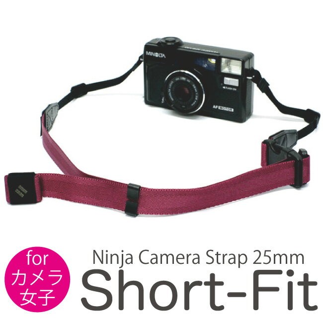 カメラ女子にオススメ！選べる10色 ニンジャカメラストラップ ショートタイプ / diagnl(ダイアグナル) Ninja Camera Strap 25mm Short-Fitカメラストラップ ミラーレス コンデジ 斜めがけ かわいい