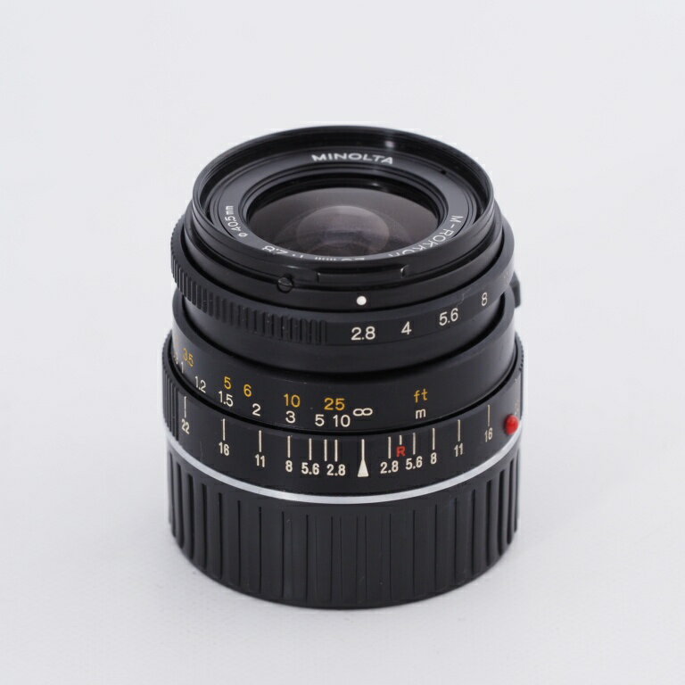 【難あり品】MINOLTA ミノルタ M-Rokkor 28mm F2.8 ライカ Mマウント フードつき ロッコール レンズ 9445