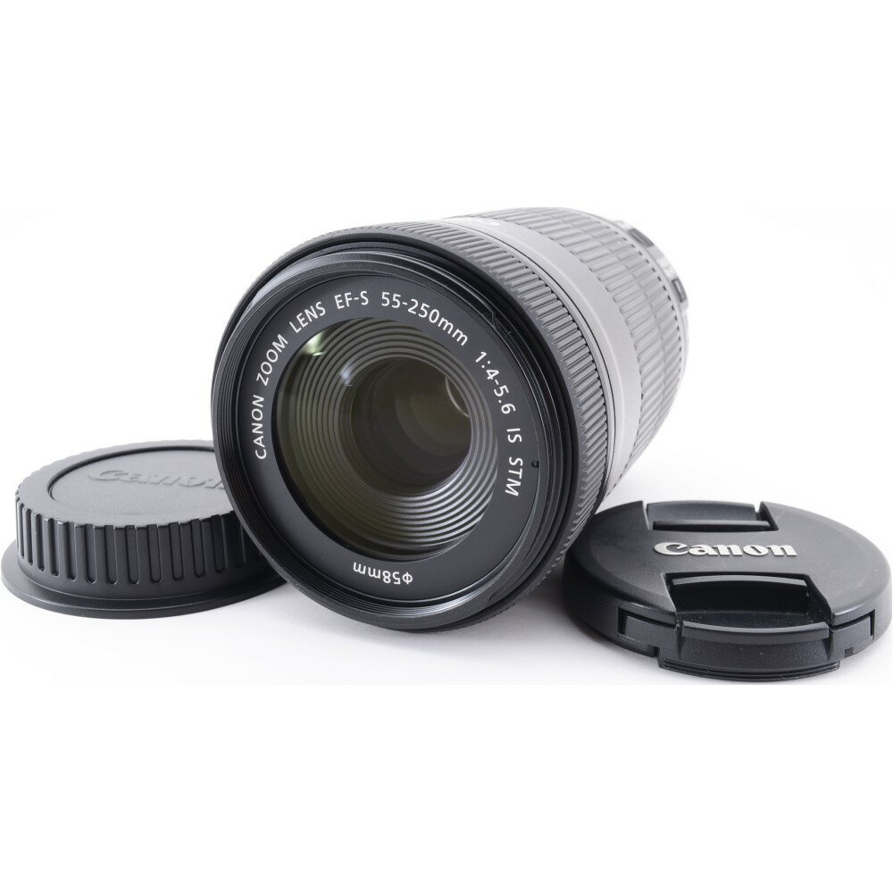 Canon キヤノン EF-S 55-250mm F4-5.6 IS STM 一眼レフカメラ APS-C 手振れ補正【中古】