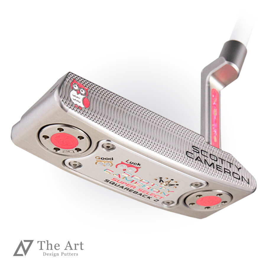 スコッティキャメロン (SCOTTY CAMERON) 2023 スーパーセレクト スクエアバック2 [Lucky Owl] ver.S ピンクマーブル スコッティキャメロン専門店 Himawari ゴルフ用品 ゴルフグッズ おしゃれ シンプル ブランド ラウンドグッズ ラウンド用品 プレゼントやギフトにも