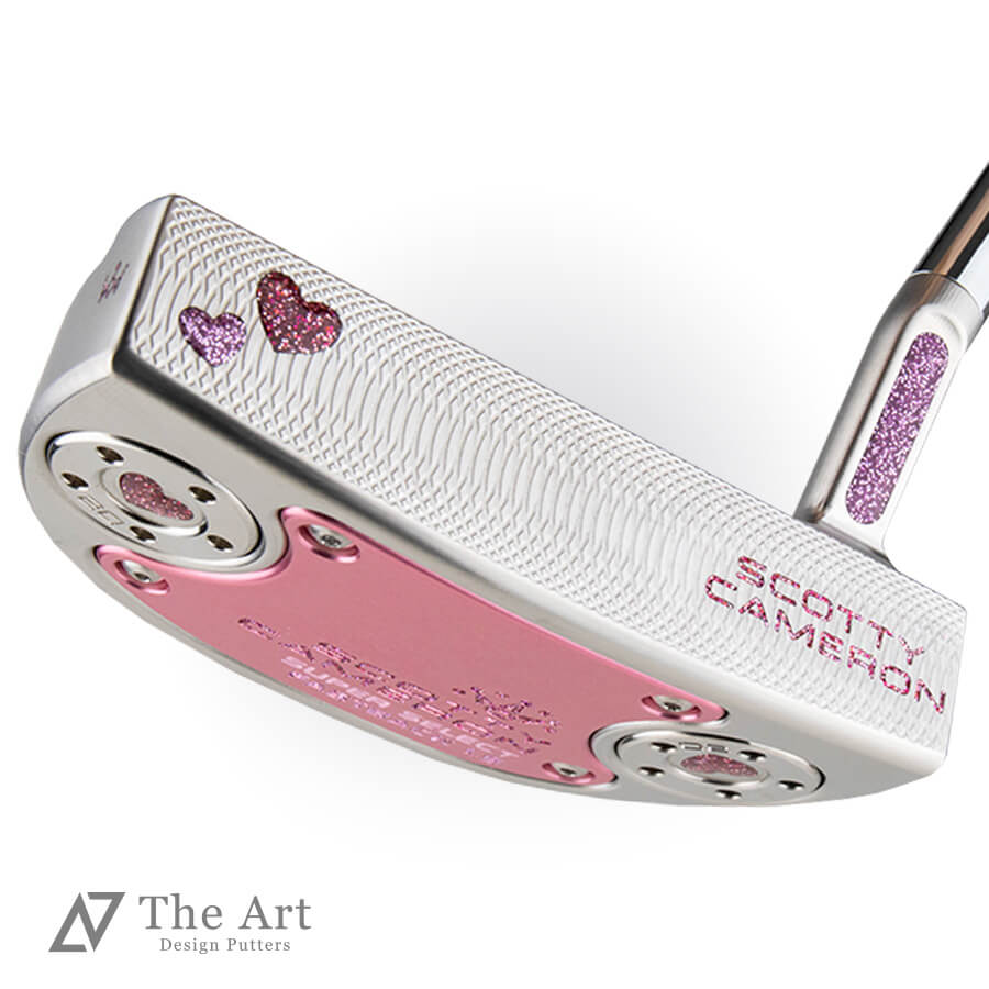 スコッティキャメロン (SCOTTY CAMERON) 2023 スーパーセレクト ファストバック1.5 [Lovely Heart] M ベビーピンクプレート ピンクラメ スコッティキャメロン専門店 Himawari ゴルフ用品 ゴルフグッズ おしゃれ シンプル ブランド ラウンドグッズ ラウンド用品