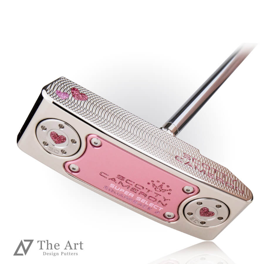 スコッティキャメロン (SCOTTY CAMERON) スーパーセレクト スクエアバック2 [Lovely Heart] プラチナシャイン センターシャフト ハートドット ゴルフ用品 ゴルフグッズ おしゃれ シンプル ブランド ラウンドグッズ ラウンド用品 プレゼントやギフトにも