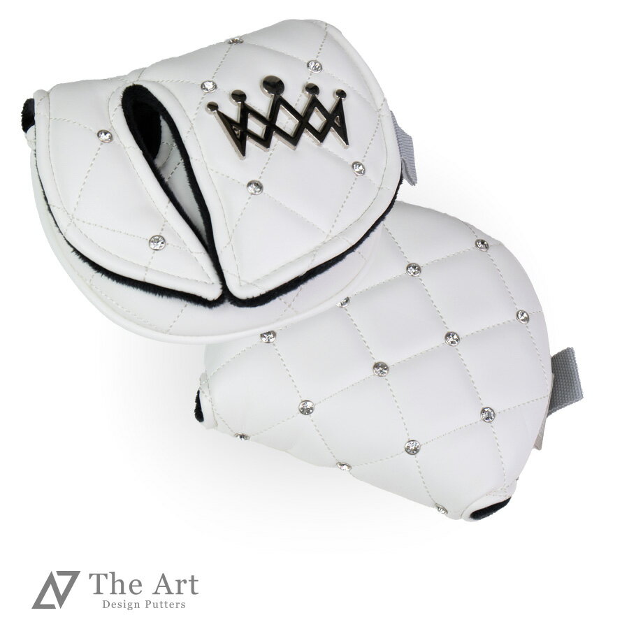 [Tiara] ホワイト The Art Design Putters [ミッドラウンド]Himawari オリジナル ヘッドカバー スコッ..