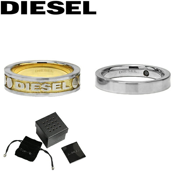 ディーゼル 指輪 メンズ 【マラソンセール】DIESEL ディーゼル リング メンズ 2連リング アクセサリー ロゴ 指輪 リング ブランド Men's ring 指輪 ギフト プレゼント シルバー ゴールド 20号 DX1234040