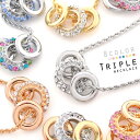 レディースネックレス ペンダント トップ 3連リング ネックレス 首飾り LADIES NECKLACE PENDANT