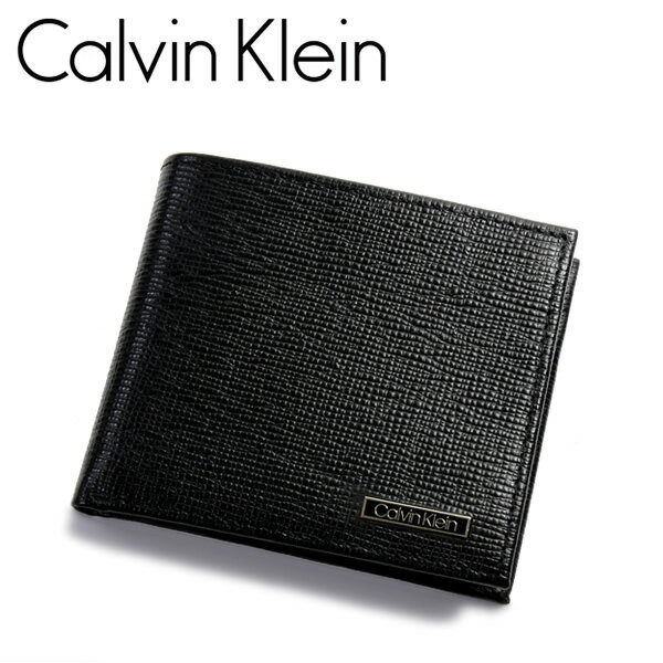 カルバンクライン 財布（メンズ） Calvin Klein カルバンクライン メンズ 財布 二つ折り ブランド ブラック 小銭入れ レザー ブラック 31ck130009