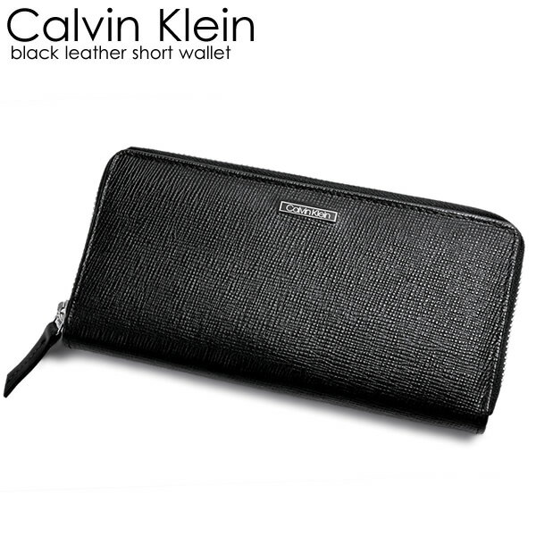 カルバンクライン 財布（メンズ） Calvin Klein カルバンクライン メンズ 長財布 レザー ラウンド ファスナー スキミング防止 ウォレット ブランド 人気 本革 ブラック ギフト プレゼント 31ck190006