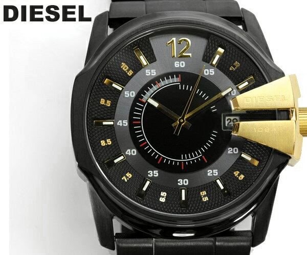 腕時計 ディーゼル（メンズ） 【楽天スーパーSALE】ディーゼル 時計 DIESEL 腕時計 ディーゼル時計 メンズ腕時計 ブランド メンズ 男性 プレゼント 人気 イタリア ビッグフェイス 定番 ブラック ゴールド DZ1209