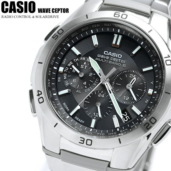 カシオ CASIO ウェーブセプター クロノ クロノグラフ メンズ 腕時計 WVQ-M410D-1AJF うでどけい Men'sのサムネイル