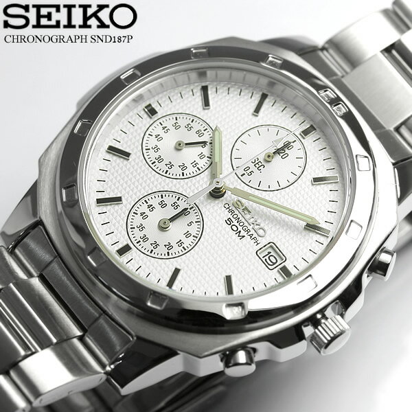 逆輸入 SEIKO セイコー クロノグラフ メンズ 腕時計 ウォッチ うでどけい Men 039 s クロノ 海外モデル SND187