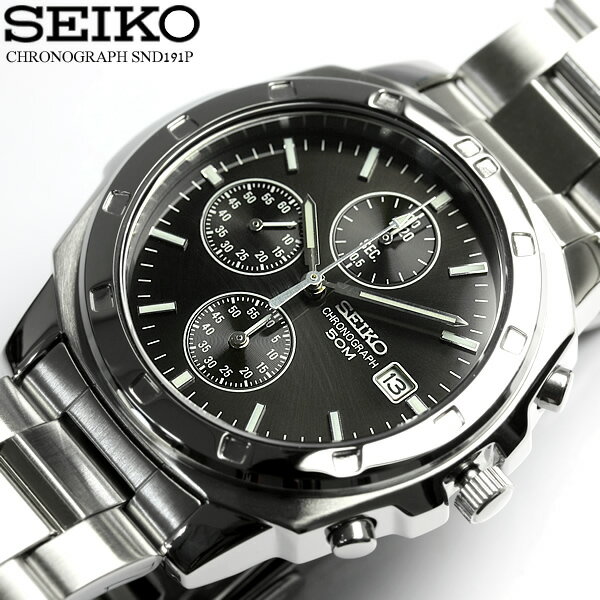 逆輸入 SEIKO セイコー クロノグラフ メンズ 腕時計 ウォッチ うでどけい Men 039 s クロノ 海外モデル SND191