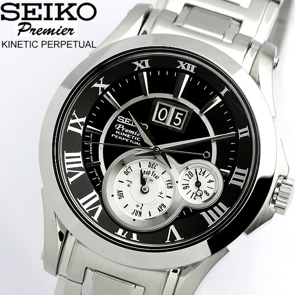 【送料無料】【セイコー】【キネティック】【腕時計】セイコー SEIKO 腕時計 メンズ プレミア パーペチュアルカレンダー キネティック MEN'S うでどけい ウォッチ SNP021P1