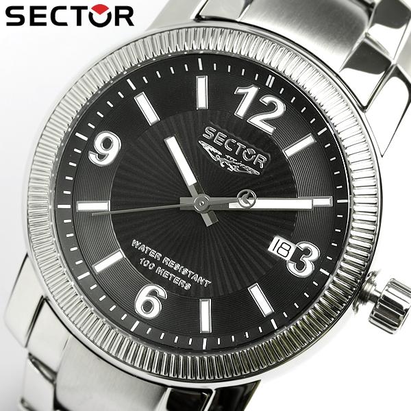 【訳あり・箱なし】セクター SECTOR 腕時計 メンズ ブランド ステンレスベルト 時計 ブラック ウォッチ エクスプローラー Explorer R3253139025