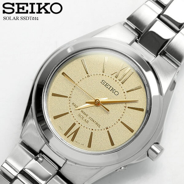 SEIKO セイコー SPIRIT スピリット レディース電波ソーラー 腕時計 ベージュ SSDT0 ...