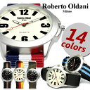 【訳あり・箱なし】ロベルトオルダニ メンズ腕時計 レディース腕時計 MEN'S LADIES ユニセックス うでどけい ウォッチ NATO ナイロンベルト ミリタリー ブランド 人気 その1
