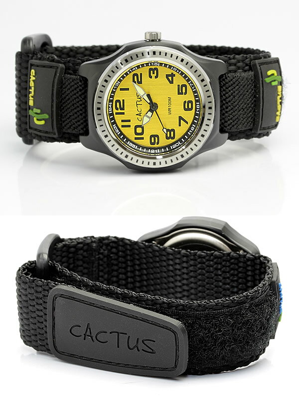 【CACTUS】 カクタス 100M防水 ビーチコレクション ナイロンベルト マジックテープ キッズウォッチ 腕時計 ボーイズ CAC-45 Boy's Kids 子供用