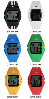 ADIDASアディダスDURAMOMIDパフォーマンス腕時計デジタルクオーツ5気圧防水デジタル表示ストップウォッチカレンダーポリウレタンADIDAS10