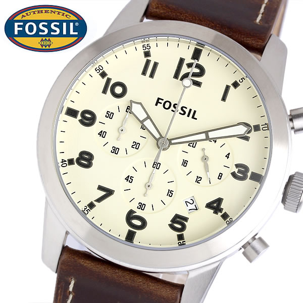 FOSSIL フォッシル 腕時計 メンズ クロノグラフ クオーツ 5気圧防水 日付カレンダー ステンレス レザーベルト ミネラルガラス カジュアル フォーマル FS5146