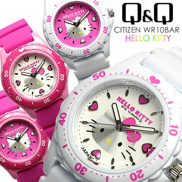 CITIZEN シチズン Q&Q HELLO KITTY ハローキティ レディース キッズ 腕時計 10気圧防水 ラバー KITTY002