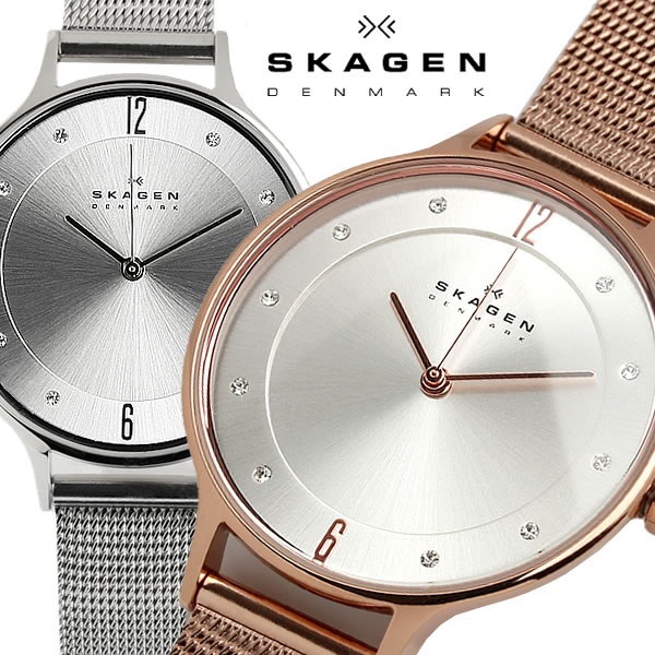 スカーゲン ビジネス腕時計 レディース スカーゲン SKAGEN KLASSIK クラシック レディース 腕時計 クオーツ 3気圧防水 ラインストーン スリム ステンレス メッシュベルト エレガント SK001