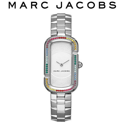 【楽天スーパーSALE】【送料無料】MARC JACOBS マークジェイコブス 腕時計 ウォッチ レディース 女性用 レインボー グリッツ 5気圧防水 スクエア カラフル ラインストーン MJ3534