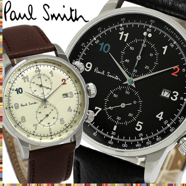 【送料無料】PAUL SMITH ポールスミス メンズ 男性用 腕時計 ウォッチ クオーツ 3気圧防水 スモールセコンド クロノグラフ P10140 P10141