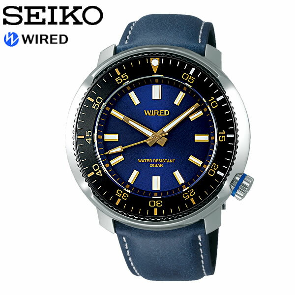 【SEIKO WIRED】 セイコー ワイアード SOLIDITY　ソリディティ クオーツ腕時計 メンズ 20気圧防水 3針 ルミブライト 回転ベゼル ハードレックス AGAJ407
