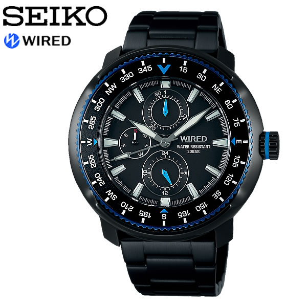 楽天CAMERON【SEIKO WIRED】 セイコー ワイアード SOLIDITY ソリディティ クオーツ腕時計 メンズ 20気圧防水 多針 ルミブライト 回転ベゼル ハードレックス AGAT417