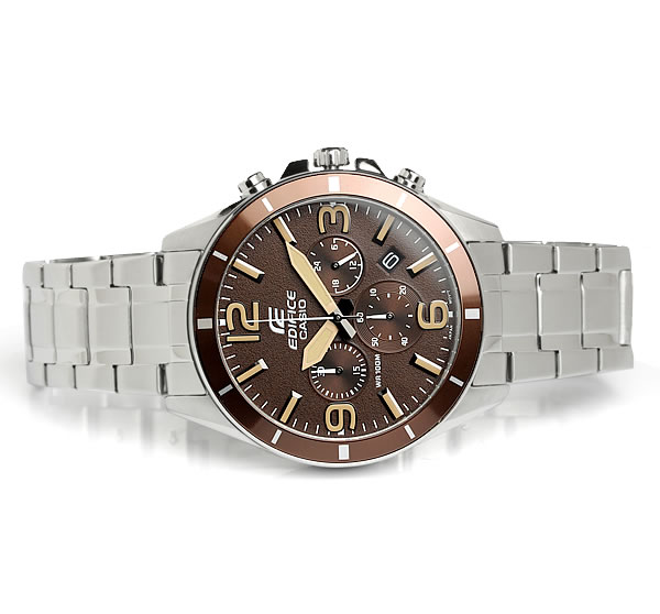 casio EDIFICE カシオ エディフィス クオーツ 腕時計 メンズ クロノグラフ 10気圧防水 スクリューロックバック ステンレス ウォッチ EFR553D5B