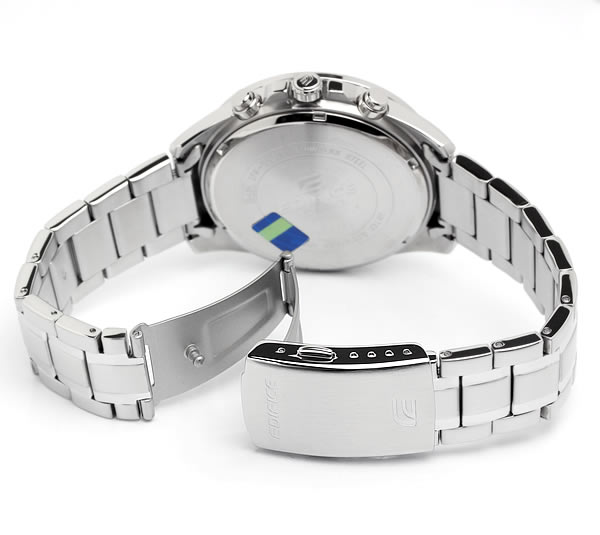 casio EDIFICE カシオ エディフィス クオーツ 腕時計 メンズ クロノグラフ 10気圧防水 スクリューロックバック ステンレス ウォッチ EFR553D5B