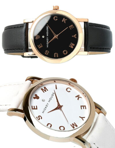 ペアウォッチ ミッキー 腕時計 ウォッチ ペアウォッチ クオーツ 日常生活防水 スワロフスキー 本革 mickey-pair01 父の日 ギフト