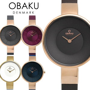 商品画像：CAMERONで人気のOBAKU オバック デンマーク 腕時計 ウォッチ レディース 女性用 クオーツ 日常生活防水 アナログ2針 シンプル 薄型 レザーベルト obk02