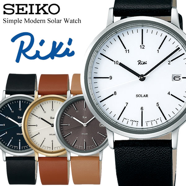SEIKO ALBA セイコー Riki リキ ソーラー腕時計 ユニセックス デザインウォッチ 日常生活防水 日付カレンダー シンプル モダン 36mm RIKI01