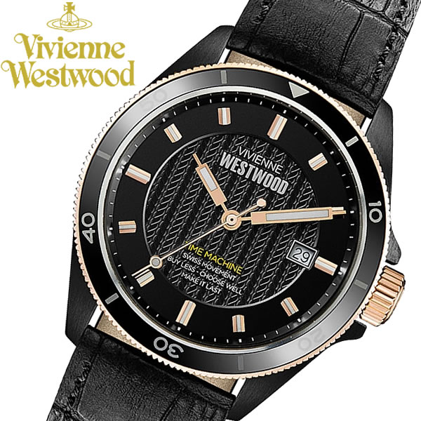 【送料無料】 【Vivienne Westwood】 ヴィヴィアンウエストウッド ブラック レザー 腕時計 ブランド メンズ ウォッチ VV181RSBK