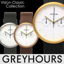 GREYHOURS グレイアワーズ グレーアワーズ 腕時計 ヴィジョンクラシック ユニセックス クオーツ 5気圧防水 曜日・日…