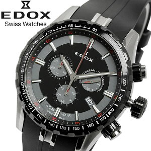 【送料無料】EDOX エドックス グランドオーシャン 腕時計 メンズ クオーツ クロノグラフ 300m防水 カレンダー 10226-357nca-ninro ギフト