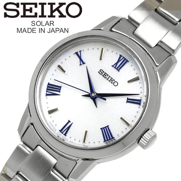 【送料無料】[SEIKO SELECTION] 腕時計 セイコー セレクション ソーラー電波 ホワイト文字盤 ローマ数字配置 10気圧防水 サファイアガラス STPX047 レディース