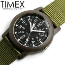 タイメックス 腕時計（メンズ） タイメックス TIMEX Camper 腕時計 メンズ レディース 33mm カーキ ブラック T41711 スポーツ アウトドア ミリタリー 男 大人 ナイロン グリーン プレゼント ギフト クオーツ 3気圧防水 海外モデル