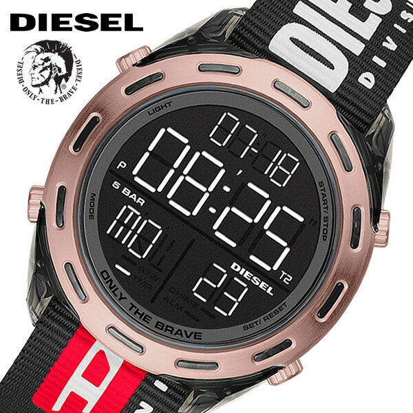 最新情報 Diesel ディーゼル メンズ 腕時計 時計 デジタル ナイロン ブラック ローズゴールド Crusher おしゃれ ロゴ Dz1940 全国組立設置無料 Www Radionews Com Ar