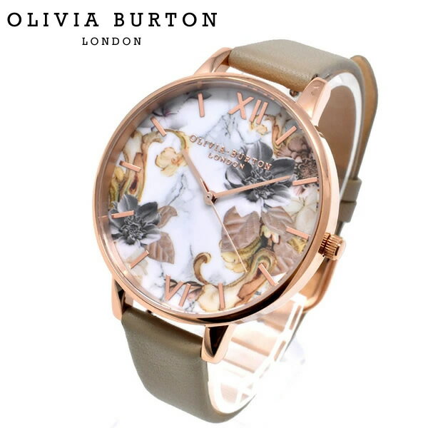 樂天商城 - OLIVIA BURTON オリビアバートン 腕時計 クオーツ レディース プレゼント グレージュ 花柄 ob16cs17