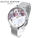 OLIVIA BURTON オリビアバートン 腕時計 レディース クオーツ プレゼント シルバー 花柄 ob16mf09