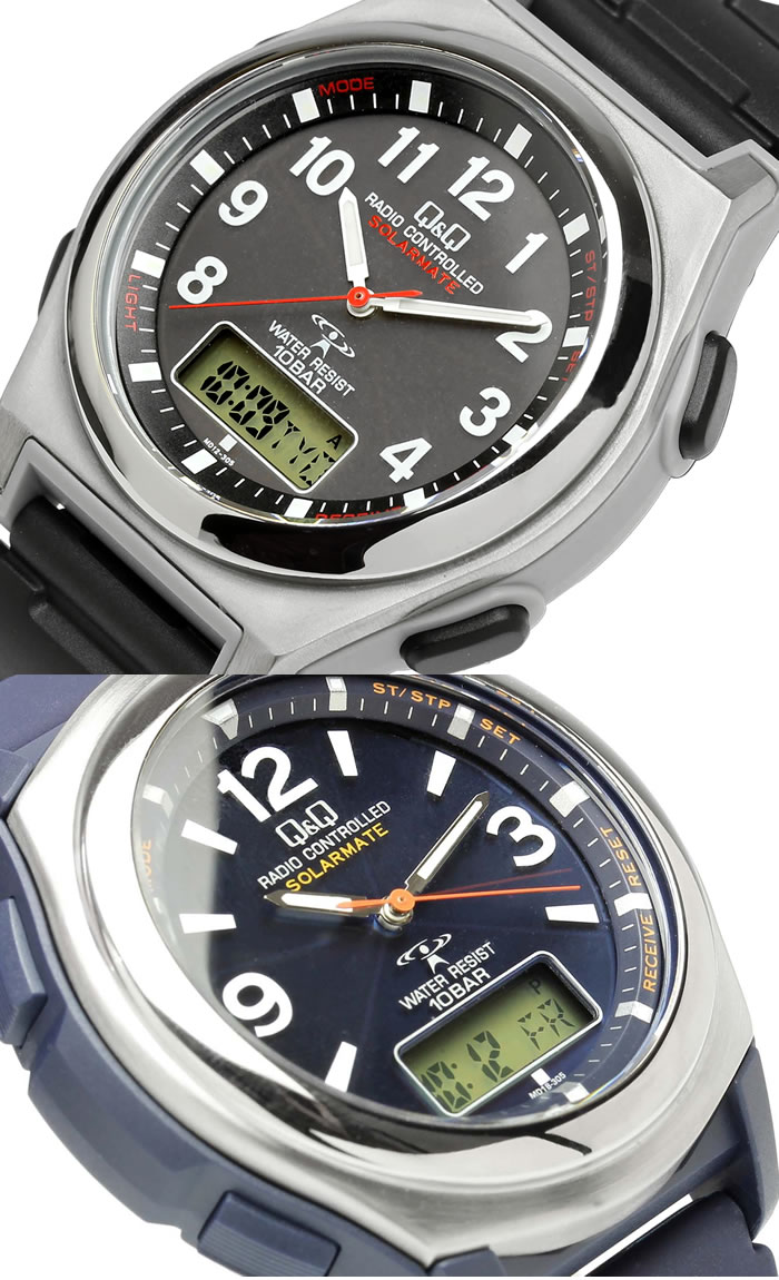 レビューで送料無料 腕時計 メンズ 電波 ソーラー シチズン Citizen Q Q 世界5局対応 電波時計 ソーラー 電波 ウォッチ 10気圧防水 ラバーベルト ギフト プレゼント 男性用 デジタル アナログ アナデジ デジアナ Md12 Md16 New限定品 Www Cemerj Com