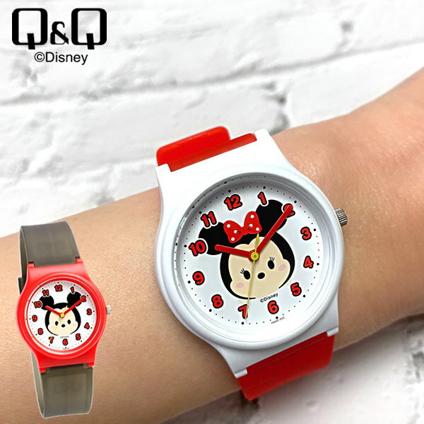 CITIZEN シチズン Q&Q 腕時計 ディズニー ミッキー ミニー ラバー 人気 キッズ ツムツム 子供 Disney キャラクター ゲーム HW00-001 HW00-002