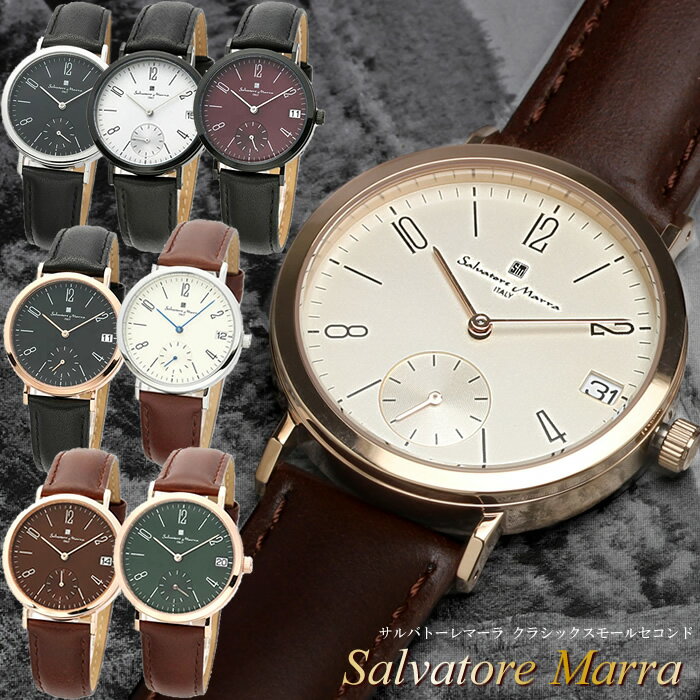 腕時計 メンズ（10000円程度） Salvatore Marra サルバトーレマーラ 腕時計 メンズ レディース 革ベルト レザー 36mm ウォッチ ブランド 人気 シンプル SM21110