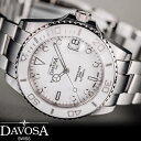 DAVOSA ダボサ 腕時計 メンズ レディース 自動巻き ダイバーズウォッチ テルノス Ternos Medium 20気圧防水 セラミックベゼル スイス製 ブランド ホワイト 9827047(2)