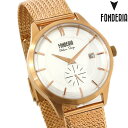 【ファッションSALE】【半額 50%OFF】フォンデリア 腕時計 メンズ ビンテージデザイン メッシュベルト レトロ クラシック 人気 ブランド ウォッチ 父の日 ギフト 日本製ムーヴメント ローズゴールド 8R009