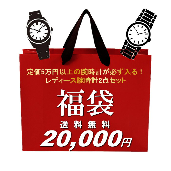 福袋 2024 レディース ブランド 定価5万円以上の腕時計が必ず入る レディース 腕時計 2点セット 数量限定 送料無料 ウォッチ 人気